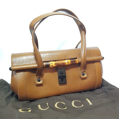 Gucci Bamboo Brown Leather ref.1041864 